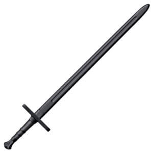 Cold Steel CS92BKHNH Hand & A Half Training Sword 34 Fixed Plain Black Polypropylene”