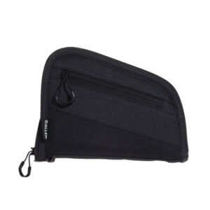 Allen 7749 Auto-Fit 2.0 Handgun Case with Foam Padding Knit Interior Exterior Pocket & Black Finish for Compact Semi-Autos 9″ L