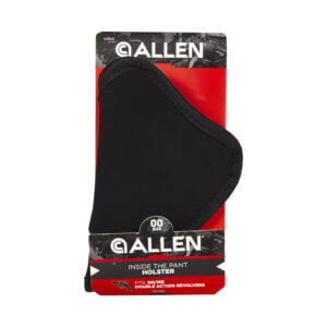 Allen 44600 Inside The Pants Size 00 IWB Black Ultrasuede Fabric Fits Small/Medium DA Revolvers Belt Mount Clip Right Hand