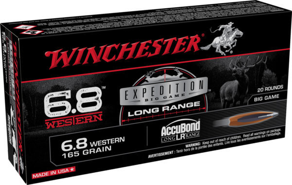 Winchester Ammo X68WCLF Copper Impact Hunting 6.8 Western 162 gr Copper Extreme Point Lead-Free 20rd Box