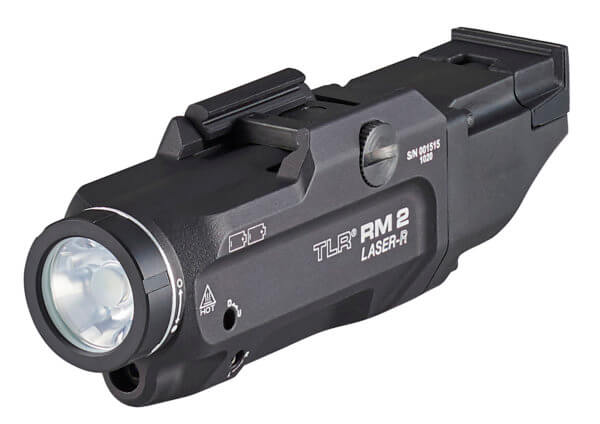 Streamlight 69448 TLR RM 2 Weapon Light w/Laser For Rifle 1000 Lumens Output White LED Light Red Laser 200 Meters Beam Rail Grip Clamp Mount Black Anodized Aluminum