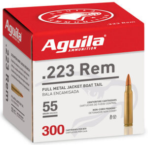 Aguila 1E223108 Target & Range Rifle 223 Rem 55 gr Full Metal Jacket 300rd Box