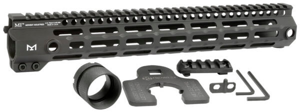 Midwest Industries MIG4M13375 Tactical G4M Handguard AR-15 Black Hardcoat Anodized Black 13.3″ 6061-T6 Aluminum M-LOK