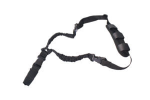 Rukx Gear ATICT1PSB Tactical Single Point Sling 1.25″ Wide Adjustable Bungee made of Black Nylon with Foam Padding & Side Release Buckles