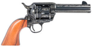 Pietta HF45LLE434NMBW 1873 GW2 45 Colt (LC) 6 Shot 4.75″ Barrel Blued Laser Engraved Barrel Frame & Cylinder Exposed Hammer Walnut Grip
