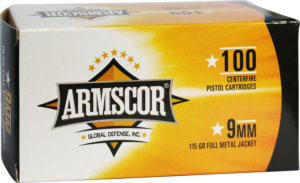 Armscor 50444 Precision Value Pack 9mm Luger 115 gr Full Metal Jacket (FMJ) 100rd Box