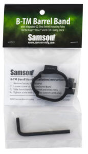 Samson 0404081XX B-TM Barrel Band Rifle Ruger 10/22 Black Anodized 6061-T6 Aluminum 0.50″
