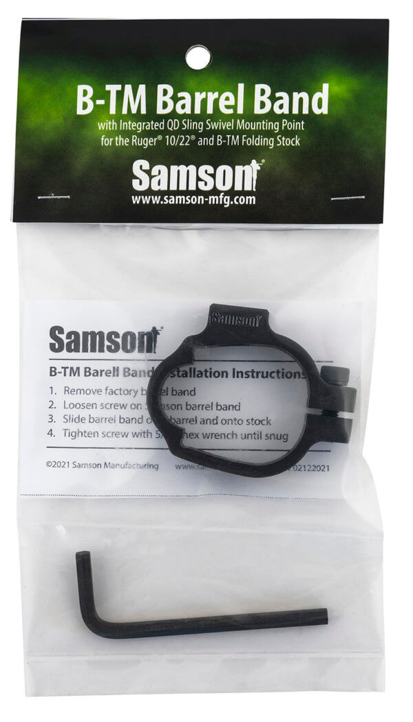 Samson 04-04081-XX B-TM Barrel Band Rifle Ruger 10/22 Black Anodized 6061-T6 Aluminum 0.50″