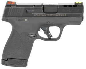 Smith & Wesson 13254 M&P Performance Center Shield Plus Micro-Compact Frame 9mm Luger 10+1/13+1  3.10″ Black Armornite Ported Stainless Steel Barrel & Ported/Serrated Stainless Steel Slide  Black Polymer Frame & Textured Grip  Thumb Safety