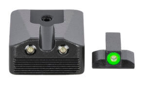 Meprolight USA 412183121 Hyper-Bright Black | Green Tritium with Yellow Phosphorescent Outline Front Sight Green Tritium with Black Outline Rear Sight Set