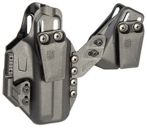 Blackhawk 416102BK Stache Premium Kit IWB Size 02 Black Polymer Belt Clip Compatible w/Glock 19/23/32/44/45 Includes Mag Carrier Ambidextrous