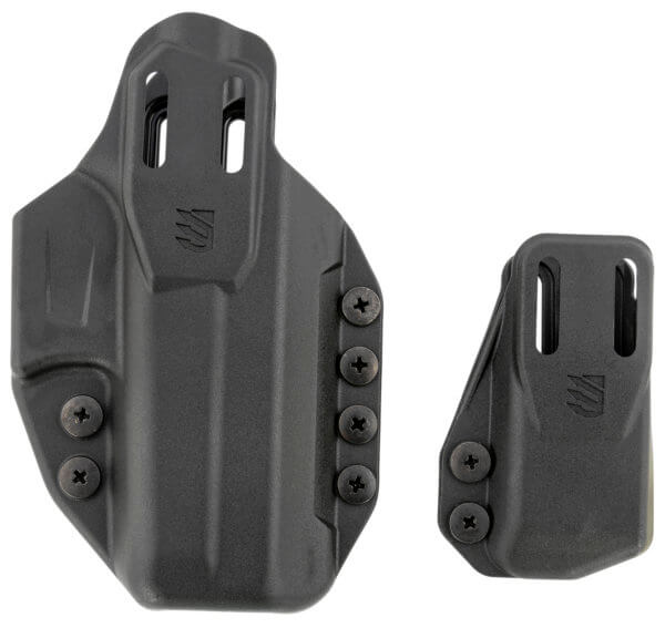Blackhawk 416102BK Stache Premium Kit IWB Size 02 Black Polymer Belt Clip Compatible w/Glock 19/23/32/44/45 Includes Mag Carrier Ambidextrous