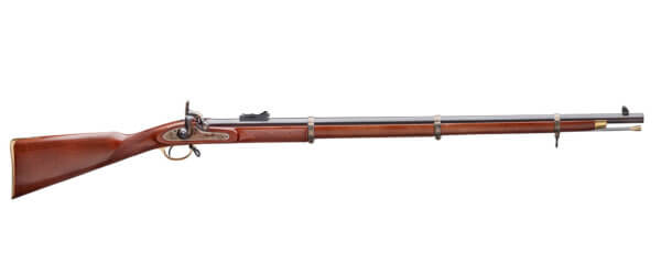 Taylors & Company 210033 Enfield Whitworth  451 Cal Percussion Musket Cap 36 Browned Hexagonal Barrel  Color Case Hardened Rec  Walnut Stock  Ladder Sight”