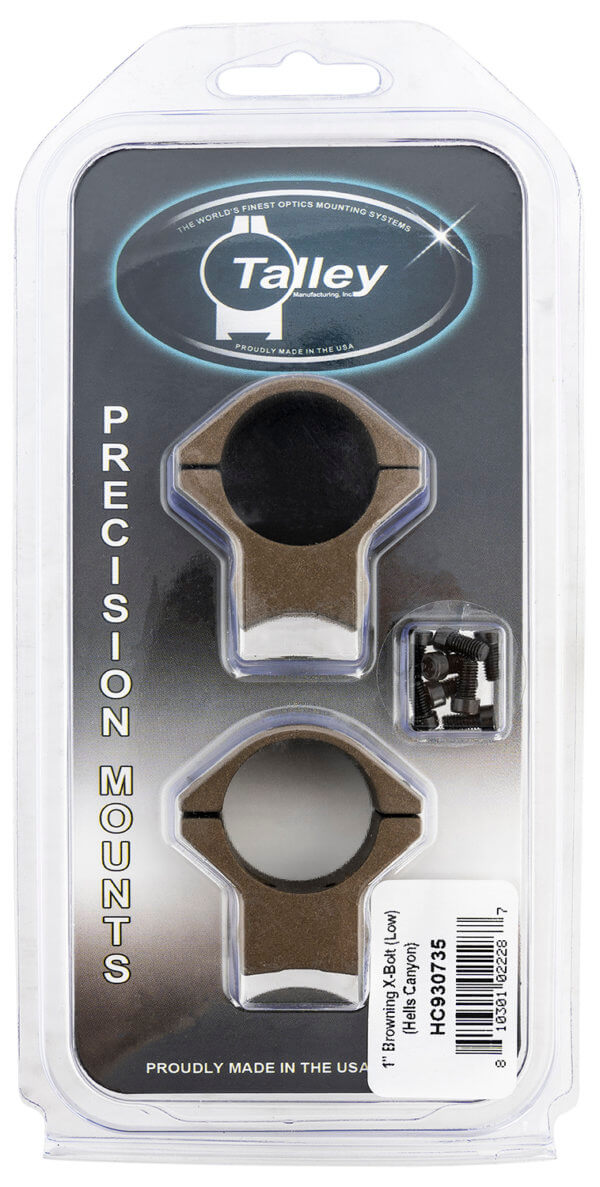 Talley HC930735 Scope Ring Set For Rifle Browning X-Bolt Low 1″ Tube Hells Canyon Aluminum