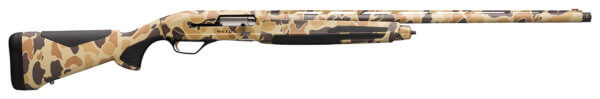 Browning 011740204 Maxus II  12 Gauge 3.5 4+1 (2.75″) 28″ Barrel  Full Coverage Vintage Tan Camo  Trimmable Synthetic Stock w/Overmolded Grip Panels  SoftFlex Cheek Pad”