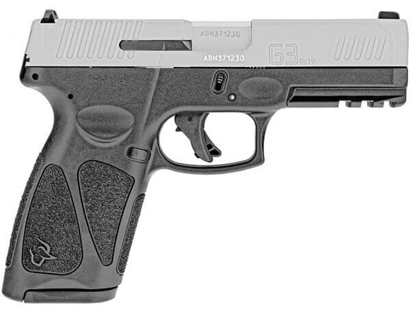 Taurus 1G3B94915 G3 9mm Luger Matte Stainless Steel 4″ Barrel 15+1 Polymer Frame With Picatinny Acc. Rail Matte Stainless Steel Slide Re-Strike Capability Manual Safety