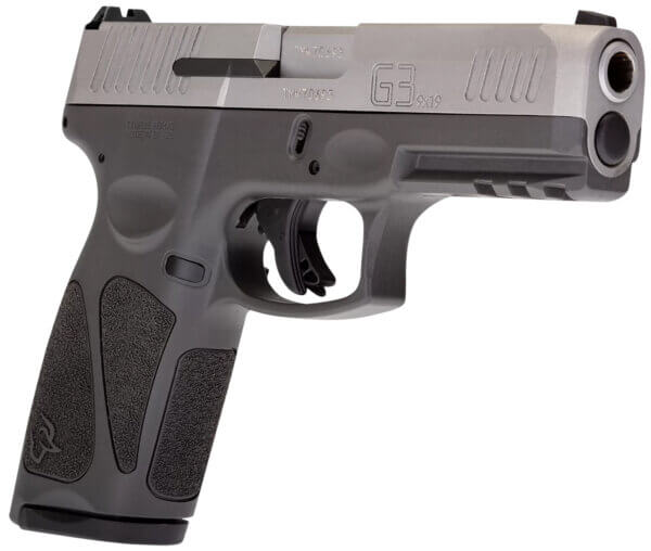Taurus 1-G3B949G G3 9mm Luger Caliber with 4″ Barrel 15+1 or 17+1 Capacity Gray Finish Picatinny Rail Frame Serrated Matte Stainless Steel Slide & Polymer Grip Includes 2 Mags