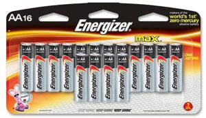 Energizer E91LP16 AA Max 1.5V Alkaline Qty (16) Single Pack