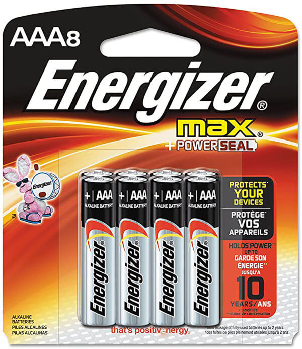 Energizer E92BP4 AAA Max 1.5V Alkaline Qty (4) Single Pack