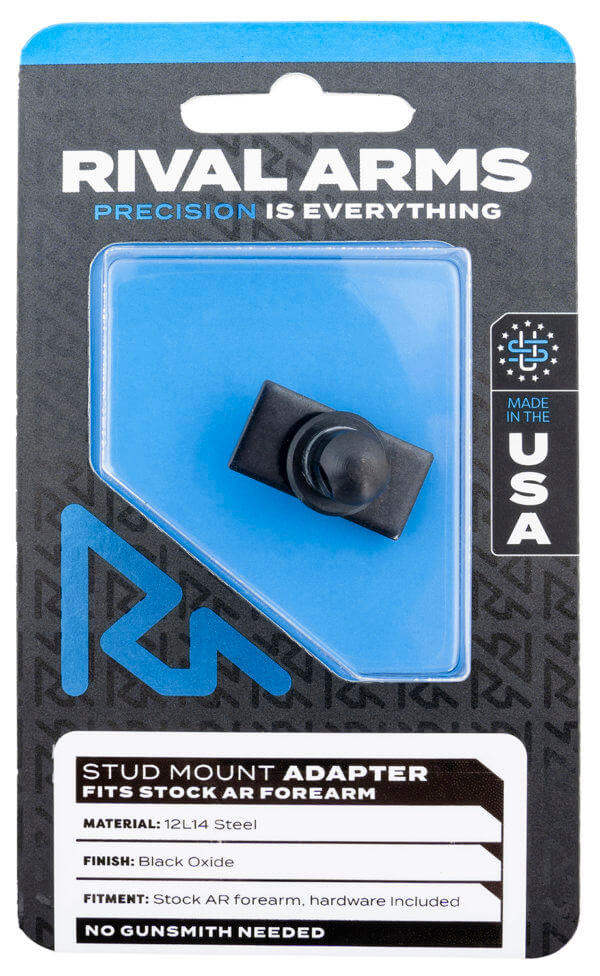Rival Arms RA-RA92M5B Push Button Adapter Black Oxide 12L14 Steel for AR Stock Forearm