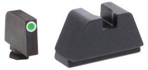 AmeriGlo GL470 Optic Compatible Sight Set for Glock Black | 2XL Tall Serrated Black Front Sight 2XL Tall Black Rear Sight