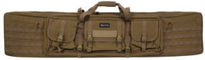GPS Bags DRC55FDE Double Flat Dark Earth 600D Polyester with 2 Padded Pistol Sleeves MOLLE Webbing & Lockable Zippers 55″ L x 12.75″ H x 9″ W Exterior Dimensions