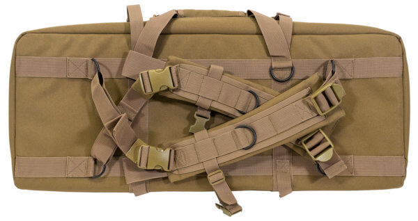 GPS Bags DRC28FDE Double Flat Dark Earth 600D Polyester with 2 Padded Pistol Sleeves MOLLE Webbing & Lockable Zippers 28″ L x 12.75″ H x 9″ W Exterior Dimensions