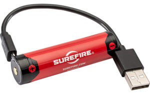 SureFire SF18650B Rechargeable Micro USB Lithium Battery 3.6V Li-Ion 3.5 mAh 3500 mAh Charges w/Micro USB