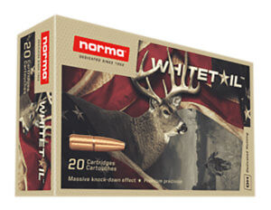 Norma Ammunition (RUAG) 20160462 Whitetail  243 Win 100 gr Pointed Soft Point (PSP) 20rd Box