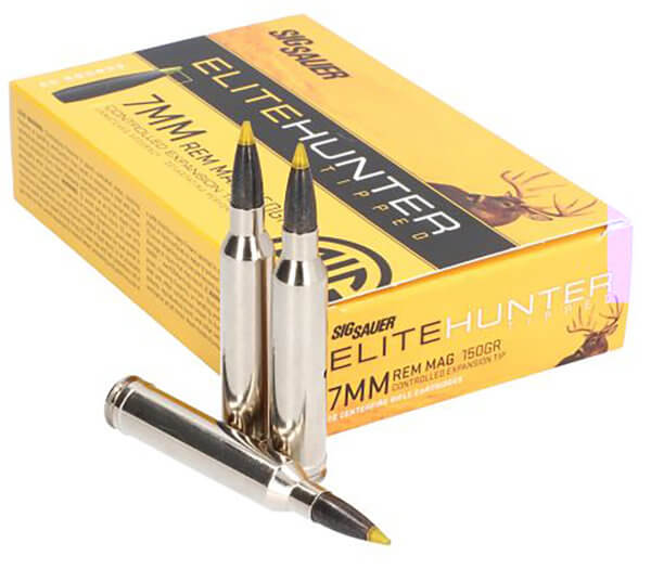 Sig Sauer E7RMTH220 Elite Hunter Tipped 7mm Rem Mag 150 gr 3000 fps Controlled Expansion Tip (CET) 20rd Box