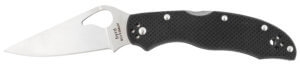 Spyderco BY01GP2 Byrd Harrier 2 3.39″ Folding Clip Point Plain 8Cr13MoV SS Blade Black Textured G10 Handle Includes Pocket Clip