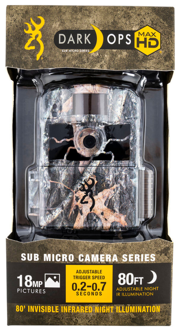 Browning Trail Cameras 6HDMAX Dark Ops HD Max Advantage Max-4 Compatible w/Buck Watch Timelapse Viewer Software 18MP Resolution Invisible Infrared Flash SDXC Card Slot/Up to 512GB Memory