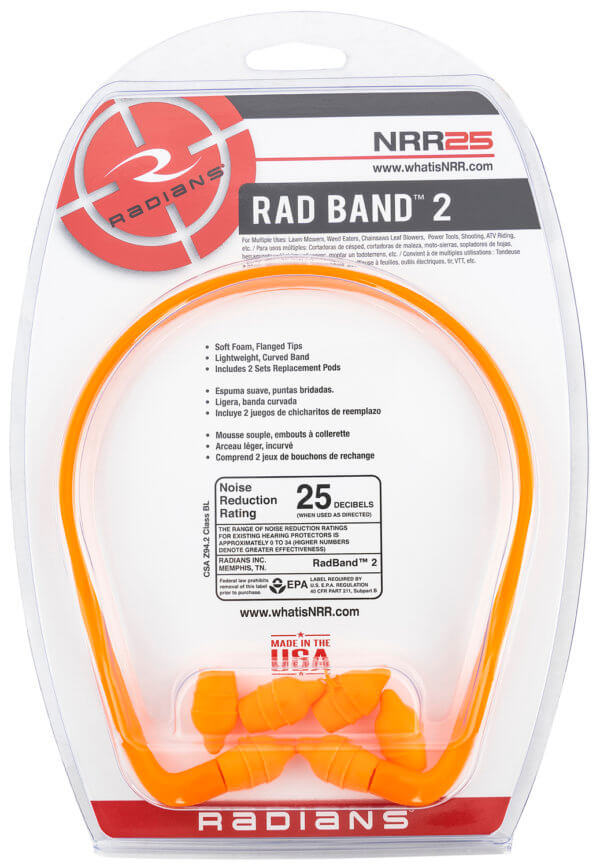 Radians RB1150 Rad-Band  23 dB Behind The Neck Gray Adult 1 Pair