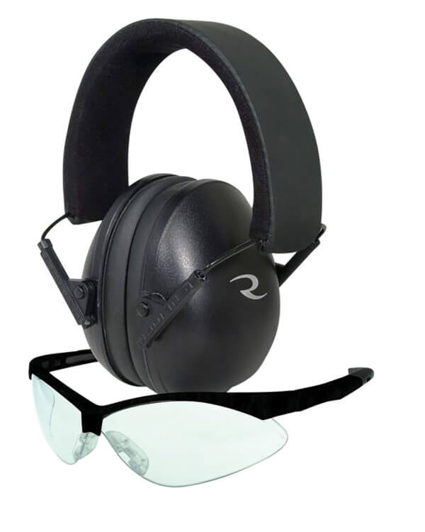 Radians LS0100CKCS G4 Junior Shooting Glasses Clear Lens Black Frame Includes Lowset Earmuff