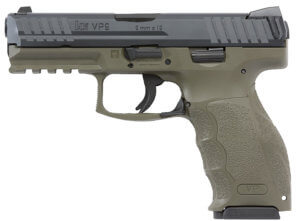 HK 81000236 VP9 9mm Luger 4.09″ 10+1 (3) Green Black Steel Slide Green Interchangeable Backstrap Grip Night Sights