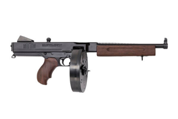 Thompson TA510D 1927A-1 Deluxe 45 ACP Caliber with 10.50″ Barrel 10+1 Capacity (Drum) Blued Metal Finish Walnut Grip Right Hand