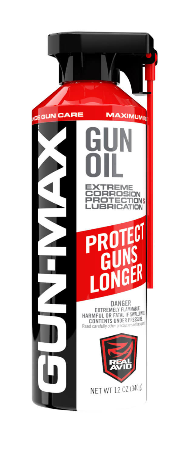 Real Avid AVMLP12A Gun-Max Gun Oil Cleans  Lubricates  Protects 12 oz Aerosol