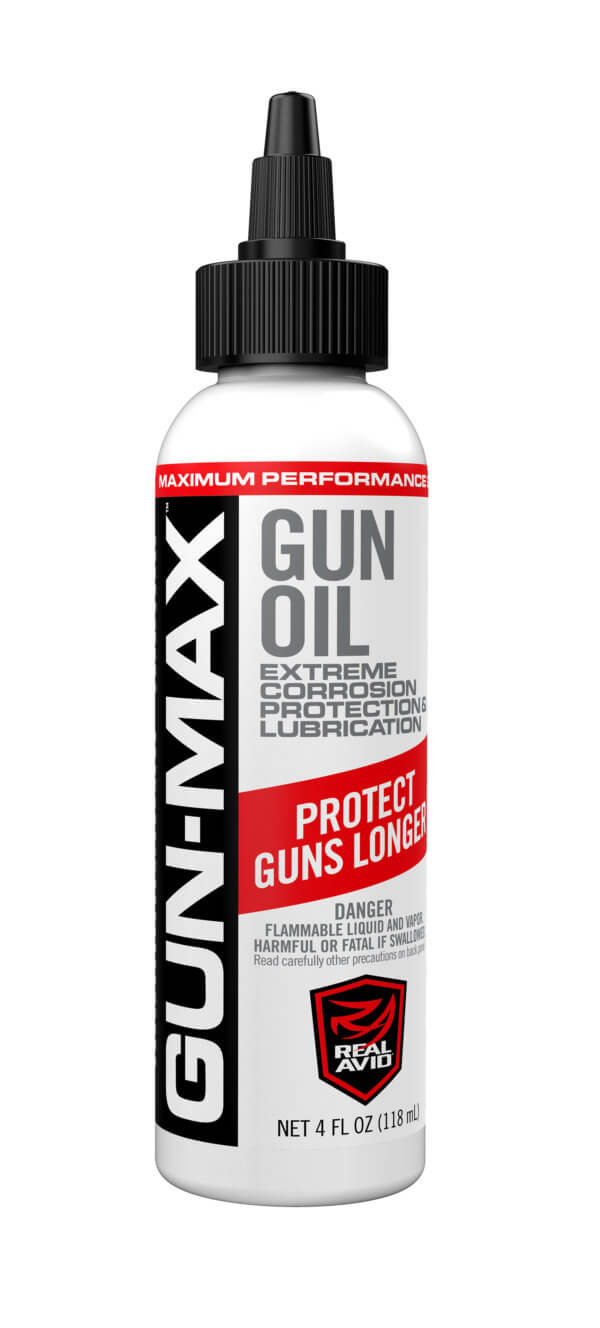 Real Avid AVBMGO4L Gun-Max Gun Oil Cleans  Lubricates  Protects 4 oz Bottle