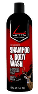 Lethal 94256716Z Scent Free Shampoo and Body Wash  Fragrance Free 16 oz