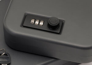 SnapSafe 75230 Lock Box  Large Combination/Key Entry Black Steel 9.50 L x 6.50″ W x 1.75″ D”