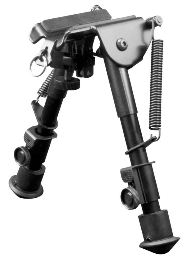 Firefield FF34023 Compact Bipod 6-9″ Black Aluminum Swivel Stud Attachment or Picatinny Rail (Adapter Included)