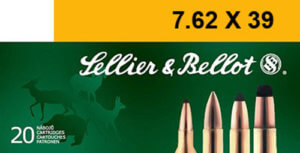 Sellier & Bellot SB76239A Rifle 7.62x39mm 124 gr Full Metal Jacket (FMJ) 20 Per Box/30 Cs