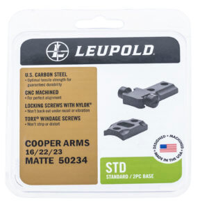 Leupold 50234 Standard Base Set Matte Black Cooper Arms 16/22/23 Steel Rifle