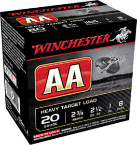 Winchester Ammo AAH208 AA Heavy 20 Gauge 2.75″ 1 oz 8 Shot 25rd Box