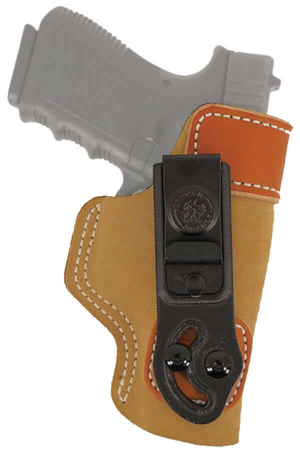DeSantis Gunhide 106NA85Z0 Sof-Tuck IWB Tan Leather/Suede Belt Clip Fits Colt Commander Right Hand