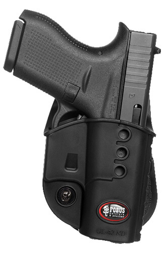 Fobus GL42NDLH Passive Retention Evolution OWB Black Polymer Paddle Fits Glock 42 Left Hand