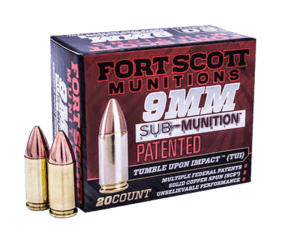 Fort Scott Munitions 9MM-125-SCVSS TUI  9mm Luger Subsonic 125 gr Solid Copper Spun 20rd Box