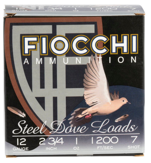 Fiocchi 12DLS17 Dove & Quail  12 Gauge 2.75 1 oz 7 Shot 25rd Box”