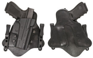 Comp-Tac C225GL056RBSN MTAC IWB Black Kydex/Leather Belt Clip Compatible w/ Glock 26/27/28/33 Gen1-4 Right Hand