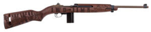 Thompson TIB50D 1927A-1 Deluxe Carbine 45 ACP Caliber with 18″ Barrel 20+1 Capacity (Stick) 50+1 Capacity (Drum) Blued Metal Finish American Walnut Removable Fixed Stock & Wood Grip Right Hand